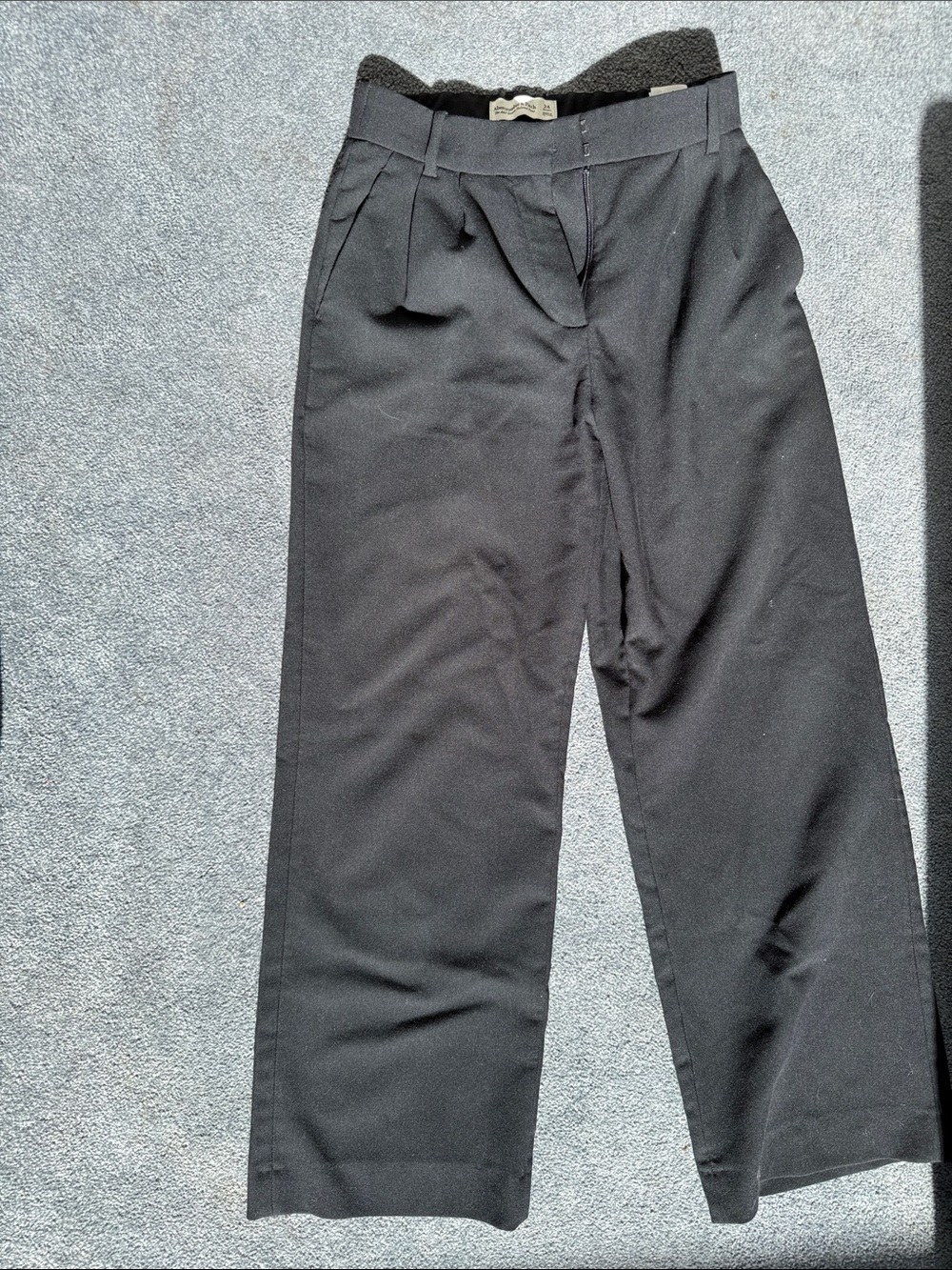 Abercrombie & Fitch Black Wide-Leg Women's Trousers